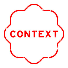 Grunge red context word rubber seal stamp on white background