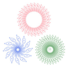 Three ornamental figures for decoration