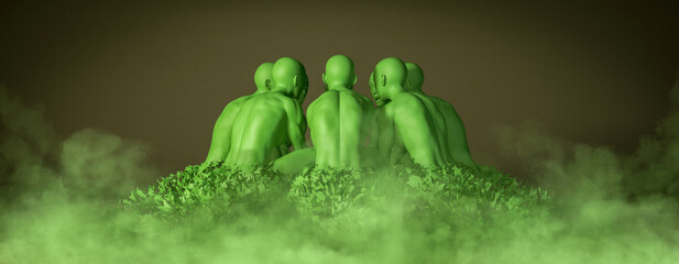 group of people talking to each other