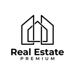 Real Estate Icon Logo Design Element