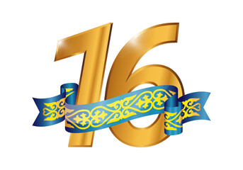Independence day of Kazakhstan. 16th of December design element