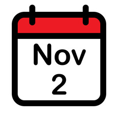 Calendar icon with second November