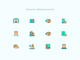 Icons for delivery service #4