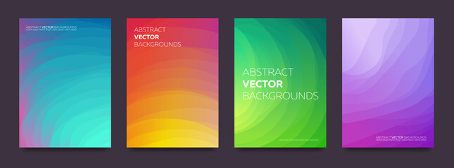 Set of creative abstract colorful backgrounds. Vector.