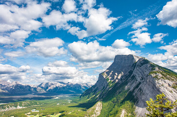 landscape with blue sky