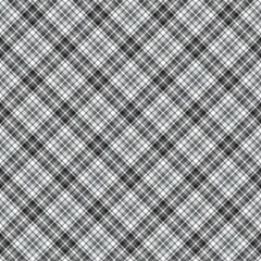 Black and White Chevron Plaid Tartan textured Seamless Pattern Design
