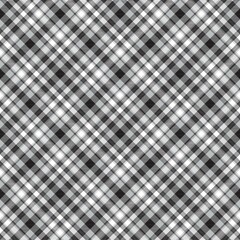 Black and White Chevron Plaid Tartan textured Seamless Pattern Design