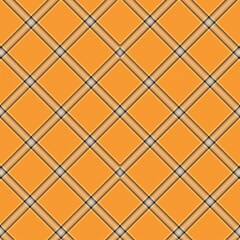 Orange Chevron Plaid Tartan textured Seamless Pattern Design