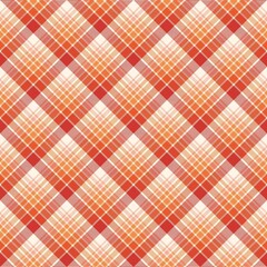 Orange Chevron Plaid Tartan textured Seamless Pattern Design