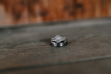 Wedding Jewelry Wood background