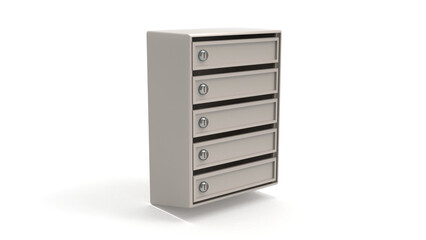 Mailbox render on a white background. 3D rendering