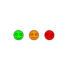 Smiley emoticons icon positive, neutral and negative, 