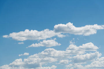 Beautiful blue sky with white clouds