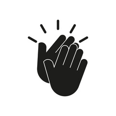 The applause icon. Hands. Ovation. Simple flat vector illustration on a white background