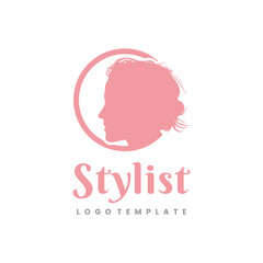 Beautiful Woman Silhouette Short Hair For Hairdresser Stylist Salon Logo Inspirational Design