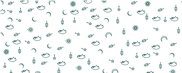 Modern islamic ramadan ornament pattern