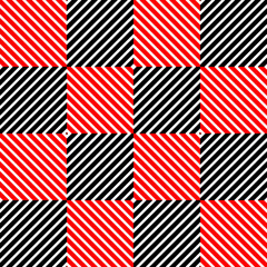 Seamless black and red geometric pattern fabric pattern  vector