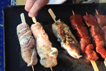 Meat on the barbecue: Porc meat