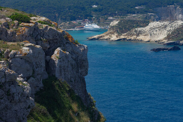 Fototapeta na wymiar The promontory of the Island of San Nicola. Tremiti islands, Adriatic sea, Puglia, Italy