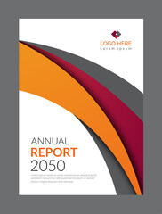 Professional Abstract Corporate colorful Annual Report Cover Design Template 