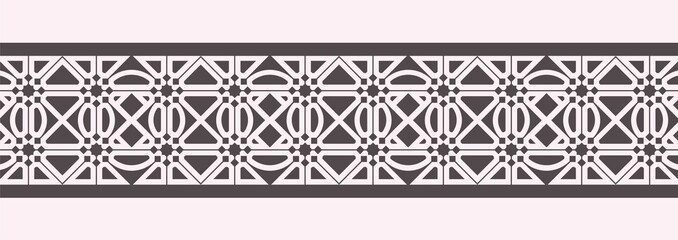 ornament style ethnic seamless borders