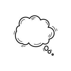 speech bubble frame for comic text isolated white background. Empty outline bubble for speech text. Dialog empty cloud, cartoon box.