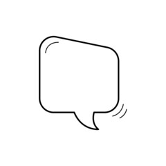 speech bubble frame for comic text isolated white background. Empty outline bubble for speech text. Dialog empty cloud, cartoon box.