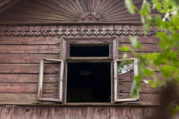 Old abandoned wooden Mariavite church in Poland