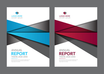 Naklejka premium Professional Abstract Corporate colorful Annual Report Cover Design Template 