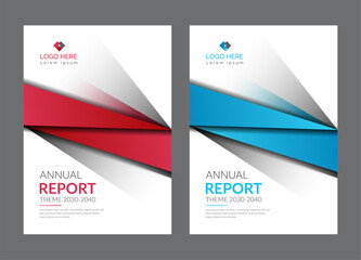 Fototapeta premium Professional Modern corporate colorful Annual Report Cover