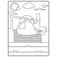 Airplane coloring pages for kids