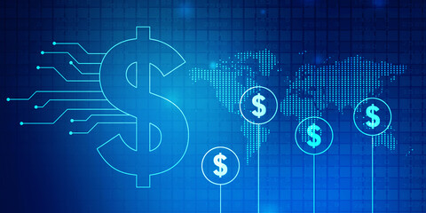 2d rendering usd Dollar symbol 