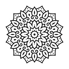 Arabesque mandala for Ramadan, Henna, Mehndi, tattoo, card, print, cover, banner, poster, brochure, decoration in ethnic oriental style