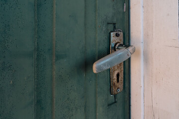 handle of old entrance door