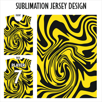 Jersey design for sublimation.Basketball kit. Jersey mockup. Ready for print. Illusion.