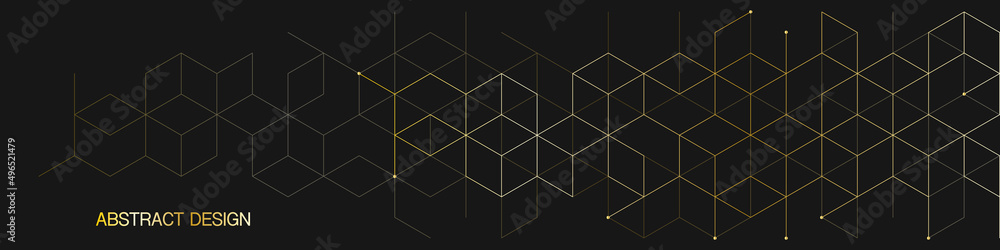 Wall mural the graphic design element and abstract geometric background with isometric vector blocks for banner
