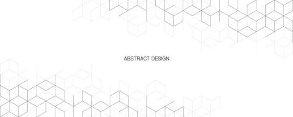 The graphic design element and abstract geometric background with isometric vector blocks - obrazy, fototapety, plakaty