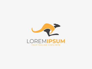 Kangaroo logo design vector symbol