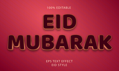Eid Mubarak Editable Text Style Effect