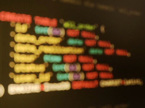 Coding programming source code screen. Abstract technology background. Cyber attack or security concept. Hacker monitor program. Software development
