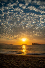 sunset over the sea