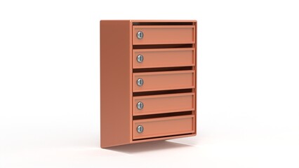 Mailbox render on a white background. 3D rendering