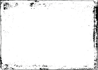 Grunge border vector texture background. Abstract frame overlay. Dirty and damaged backdrop. Vector graphic illustration with transparent white. EPS10.