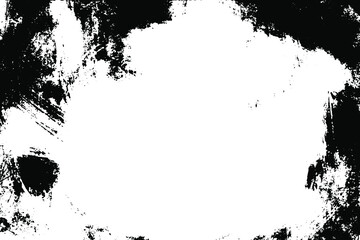 Grunge border vector texture background. Abstract frame overlay. Dirty and damaged backdrop. Vector graphic illustration with transparent white. EPS10.