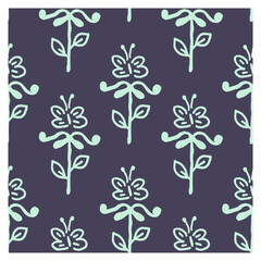 Fototapeta na wymiar Seamless pattern of butterfly flowers. Background for poster or cover.