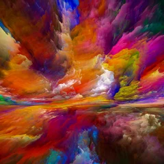 Tableaux sur verre Mélange de couleurs Colorful Heaven and Earth