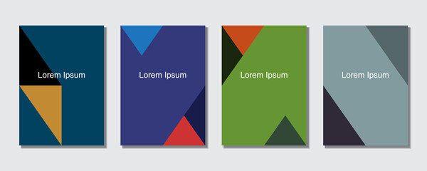 Covers templates set with graphic geometric elements. Applicable for brochures, posters, covers and banners. Eps 10 vector illustration.