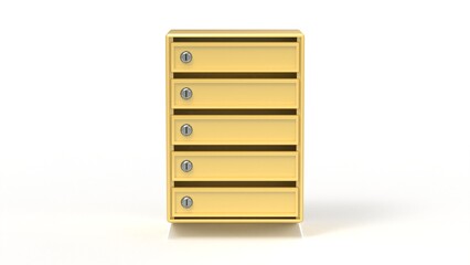 Mailbox render on a white background. 3D rendering