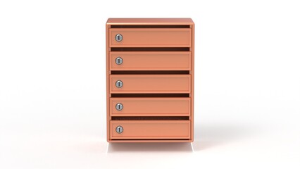 Mailbox render on a white background. 3D rendering