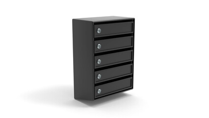 Mailbox render on a white background. 3D rendering